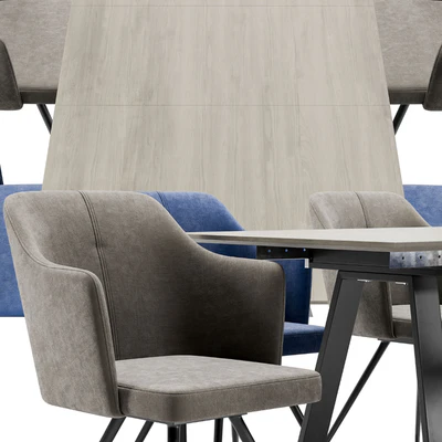 Sling Dining Chair and Detroit Table — Ver 3