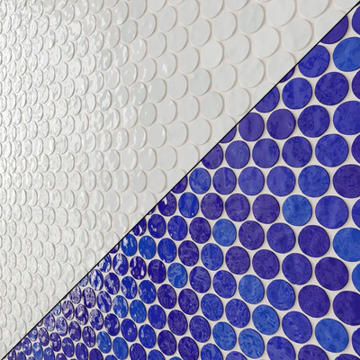 GlassPenny Round Mosaic Wall & Floor Tile 12 Colors — Ver 2