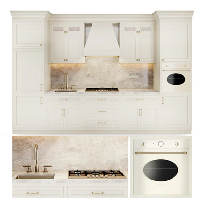Classic kitchen with appliances — View 1