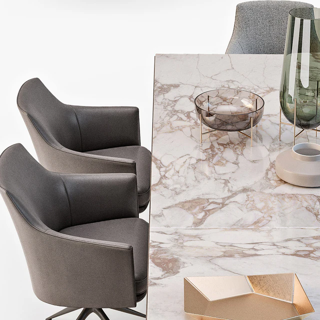 Poliform Kensington table Stanford chair set 01 — Скачать