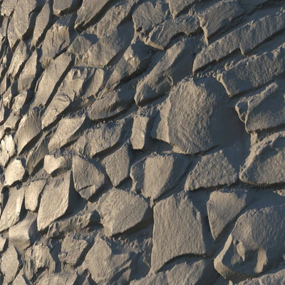 Материал каменной кладки 15 8k бесшовный PBR — Вид 2