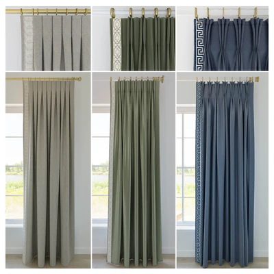 Set of curtains with decorative trim — Ver 1