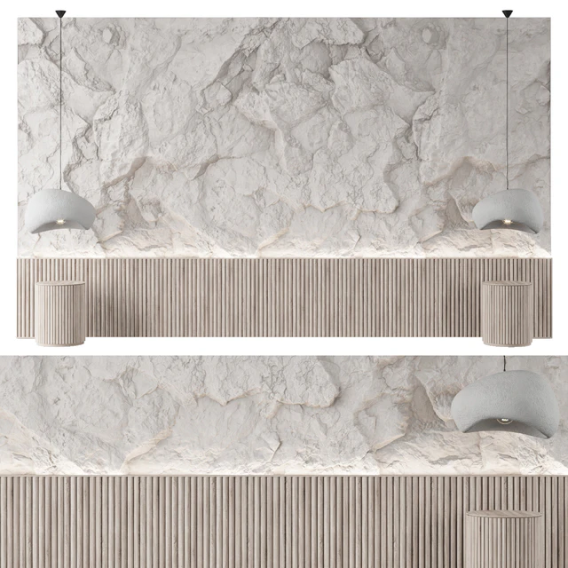 Rock headboard of the bed — Download