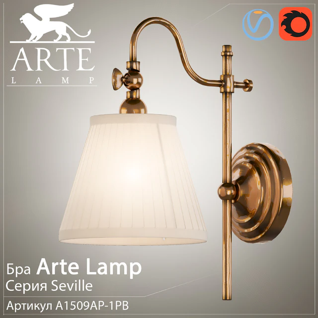 Бра Arte Lamp Seville A1509AP-1PB — Скачать