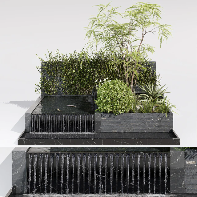 Water Ponds With Plants & fish — Скачать