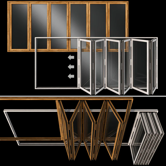 Folding stained Glass Wooden Doors — Descargar