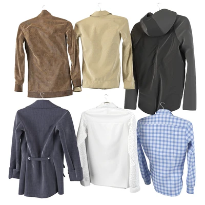 Men's clothing in the wardrobe — Ver 2