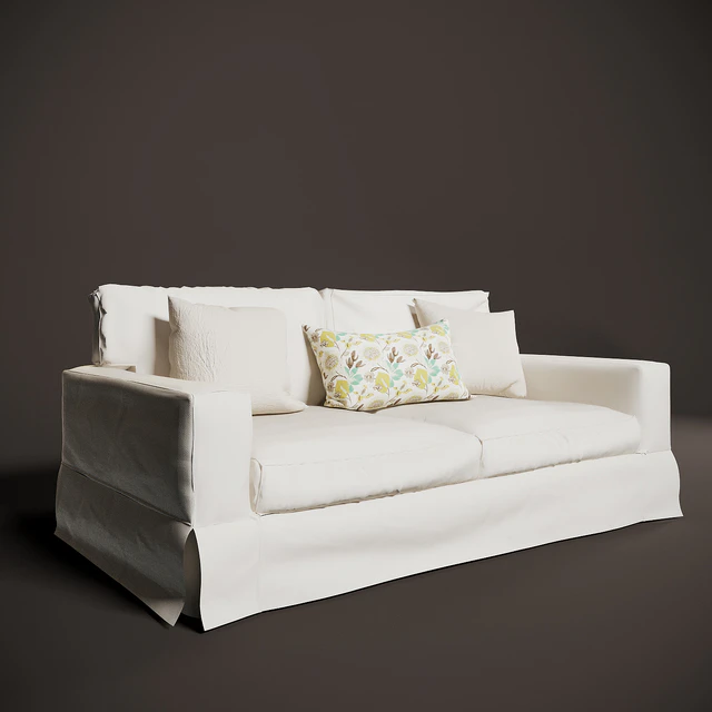 PB comfort square slipcovered sleeper sofa — Скачать