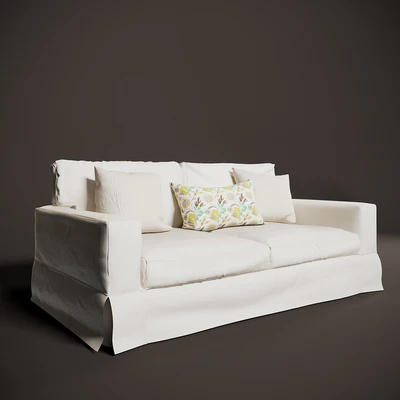 PB comfort square slipcovered sleeper sofa — Вид 2