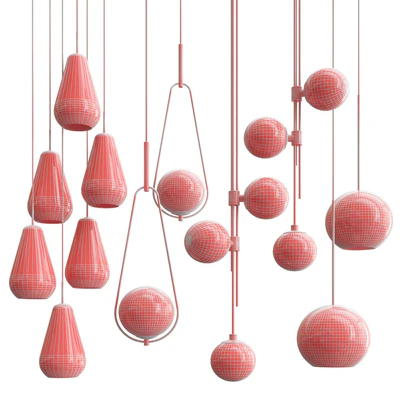 Four Hanging Lights 56 Milk & Clear — Ver 2