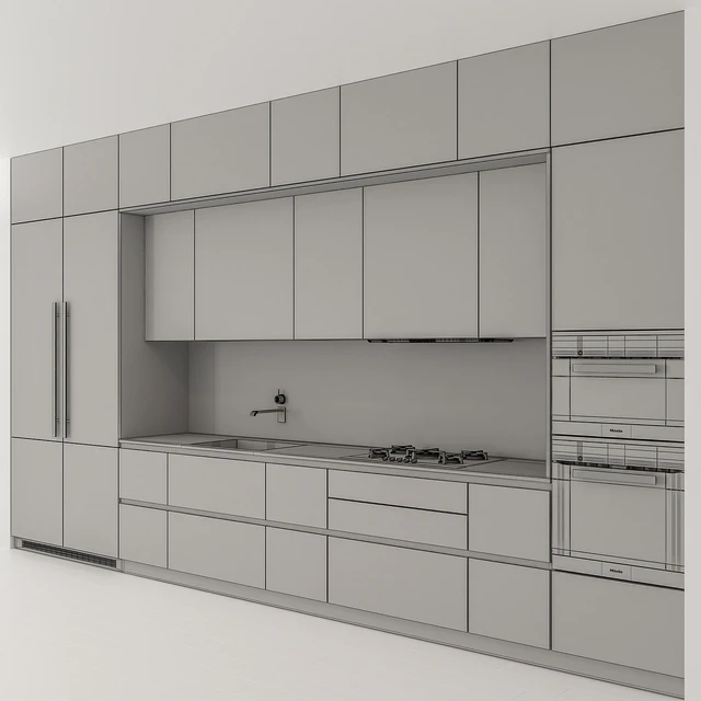 Kitchen Modern - Wood and Black 114 — Скачать