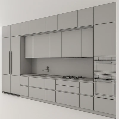 Kitchen Modern - Wood and Black 114 — Вид 2