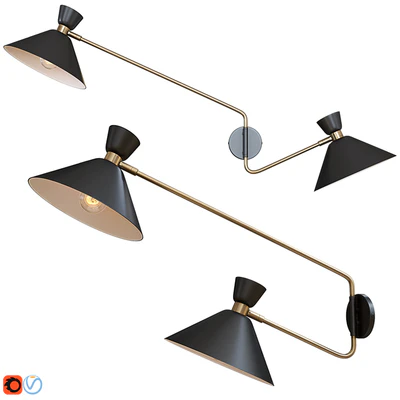Wall lamp Zoticus 2 arms — download