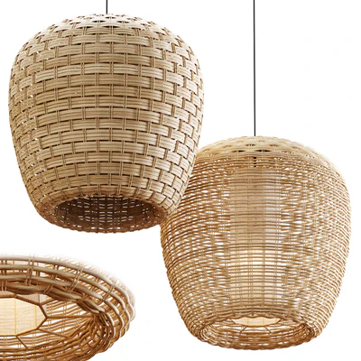 Rattan pendant lights 147 — Ver 1