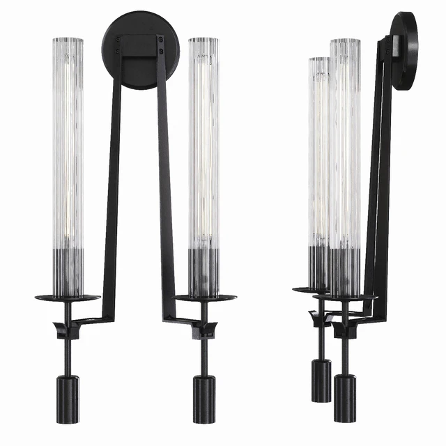 Restoration Hardware FONTANELLE DOUBLE SCONCE Black — Download