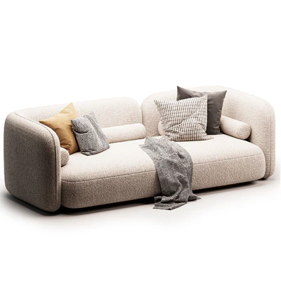 Scandinavian style velvet sofa — Ver 2