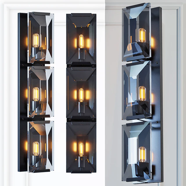 Sconce RH Harlow Crystal Round Bra Triple — Descargar
