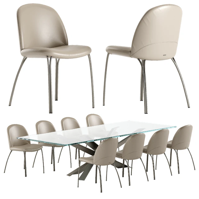 Cattelan Italia Lancer table Holly chair set — Скачать