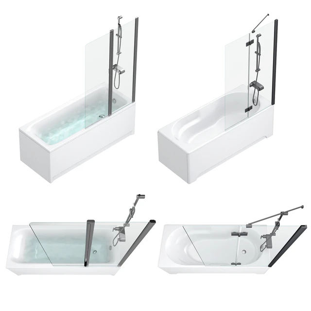 Bath and shower curtains Villeroy & Boch, Sanitana, Roca, Ideal and Cersanit set 95 — Descargar