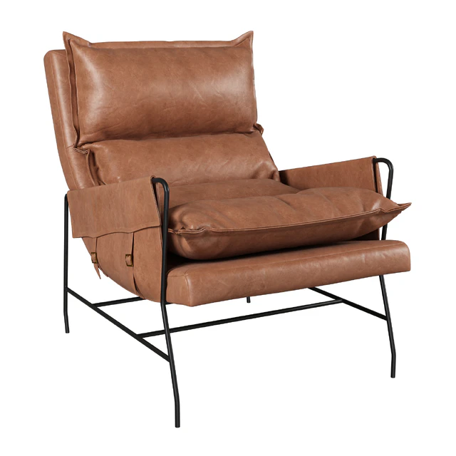 Potterybarn Hugh Leather Armchair — Скачать
