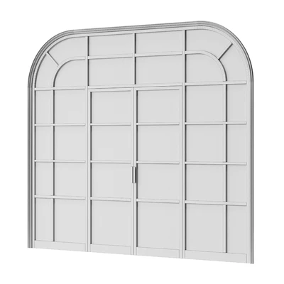 Interior hinged door with transom — View 2