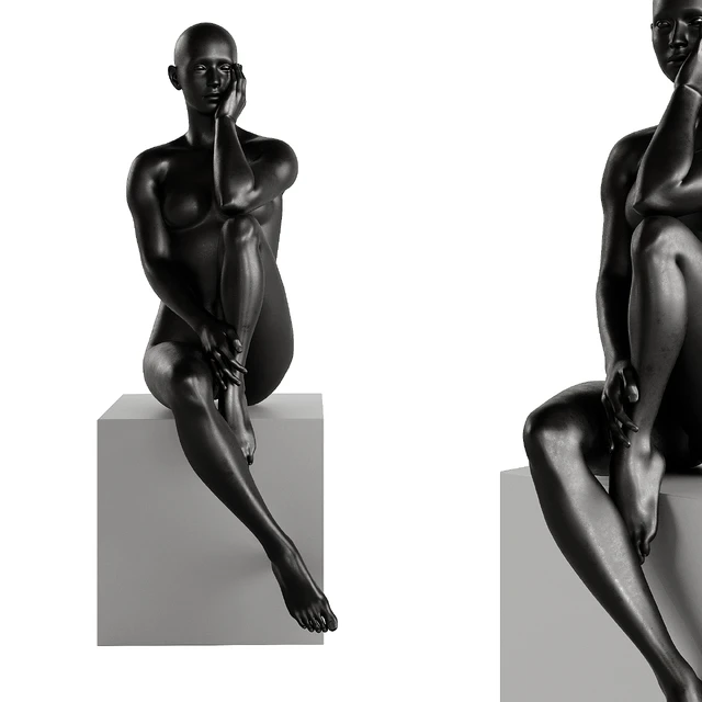 Finesse Decor Antoinette Doll Sculpture With Base — Скачать