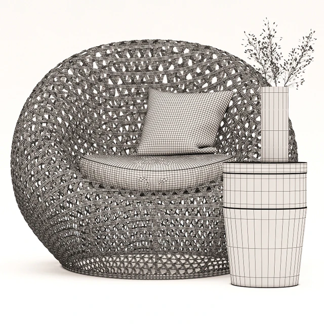 Restoration Hardware Nido Chair and Cosimo Side Table — Скачать