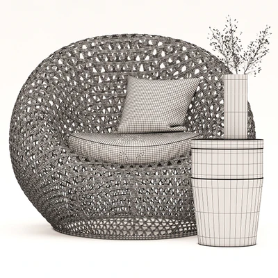 Restoration Hardware Nido Chair and Cosimo Side Table — Вид 2
