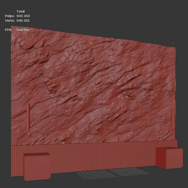 Rock headboard, изголовье кровати, каменные панели — Скачать