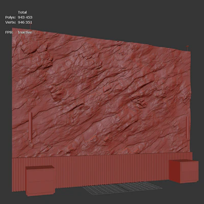 Rock headboard, изголовье кровати, каменные панели — Вид 2
