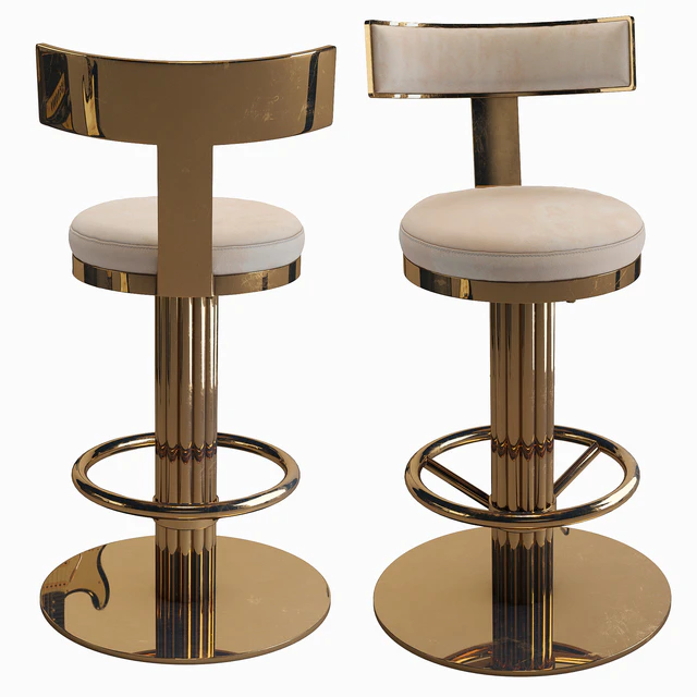 Oscar Swivel Gold Counter Chair — Descargar