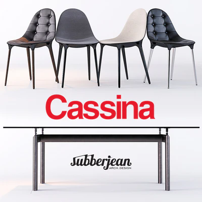 Cassina Caprice Chairs / LC6 Table — Ver 1