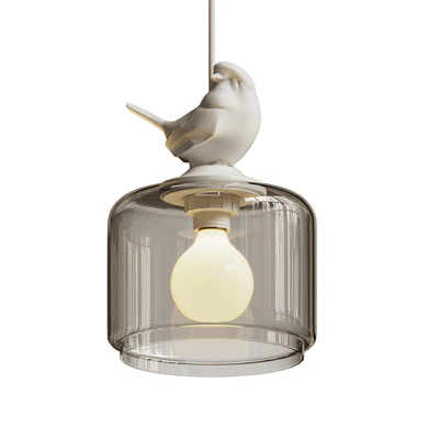 Hanging lamp provence bird pendant — Ver 3