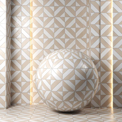 (4k)(6color)Ceramic tile set 04 — Вид 2