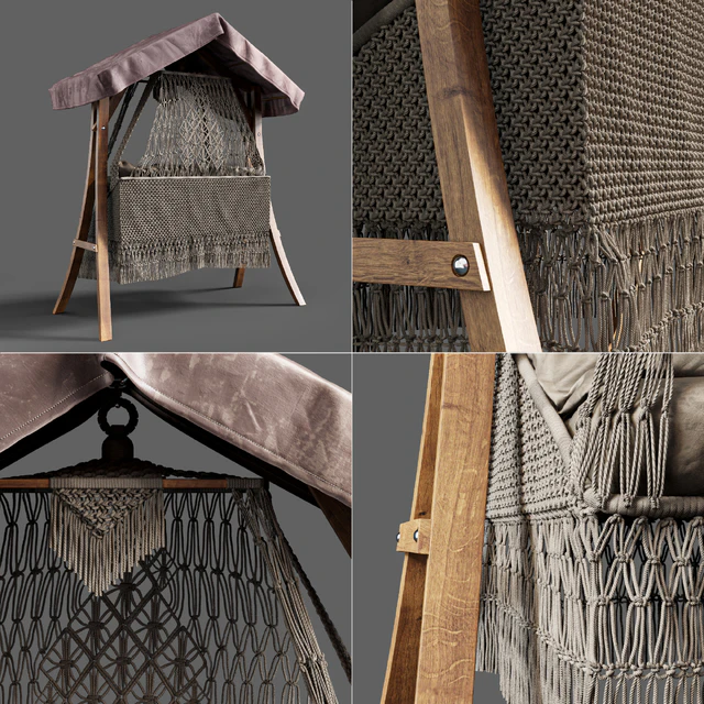 Hanging swing chair "Ceara" on the frame "Caravel" — Descargar