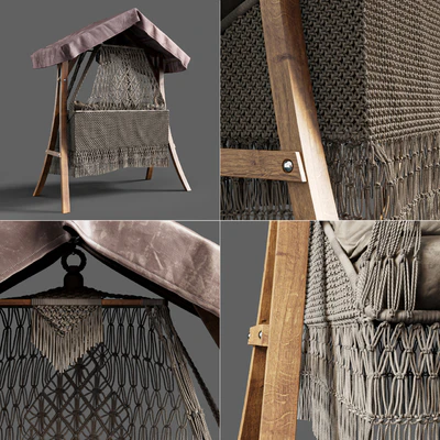 Hanging swing chair "Ceara" on the frame "Caravel" — Ver 2