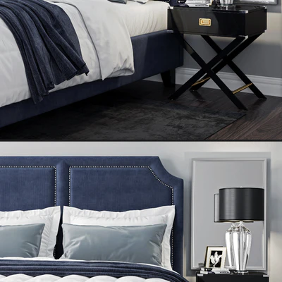 Bed Sanibel Queen Upholstered — Ver 2