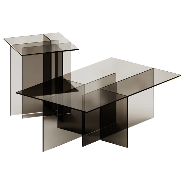 Westwing Collection Anouk Glass Side and Coffee Table — Скачать
