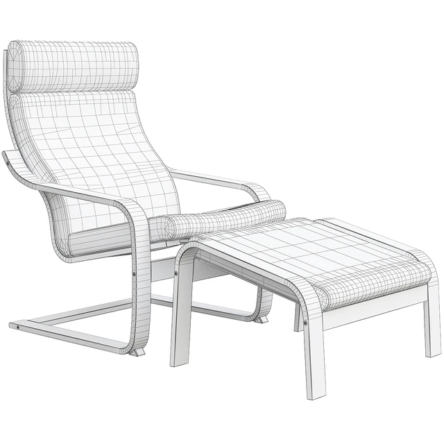 Poäng Chair with Stool Ikea — Descargar