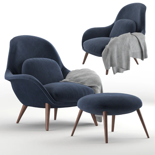 ArmChair Fredericia Swoon Lounge — Descargar