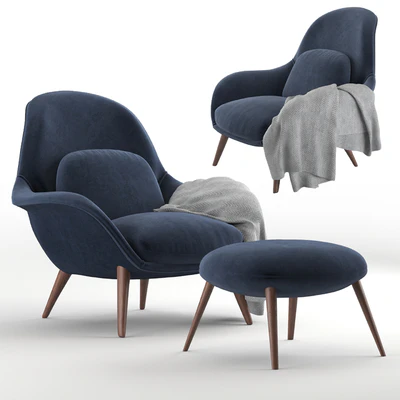 ArmChair Fredericia Swoon Lounge — Ver 1