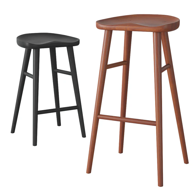 Rejuvenation Randle tractor bar stool and counter stool with wooden legs — Descargar