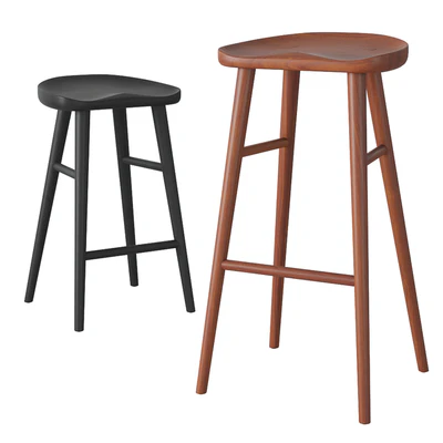 Rejuvenation Randle tractor bar stool and counter stool with wooden legs — Ver 1