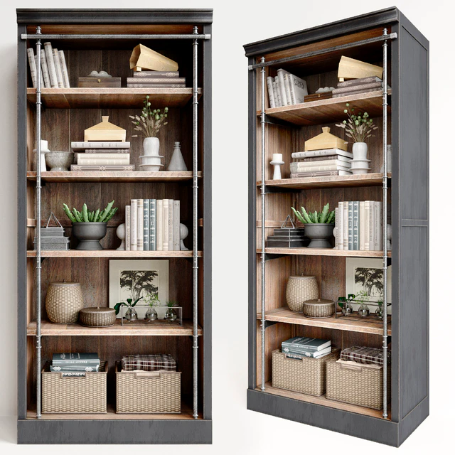 Стеллаж Pottery Barn Gavin Reclaimed Wood Bookcase — Скачать