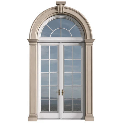 Arc Classical frame window.Entrance to the house.Front Door.Arched Opening.Outdoor Entrance classic door.External Doors. Exterior Door.Street Doors — View 2