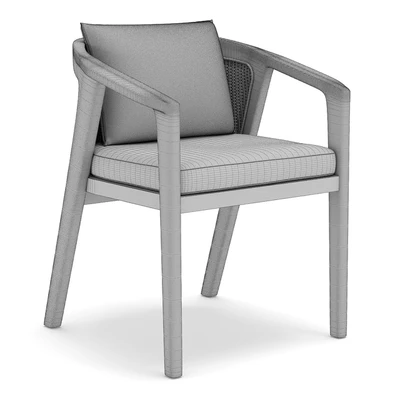 RH Outdoor Malta restangular table and chair — Ver 2