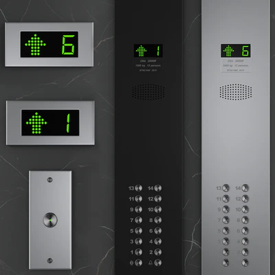 OTIS 2000 R elevator (5 cab finishes) — Ver 2