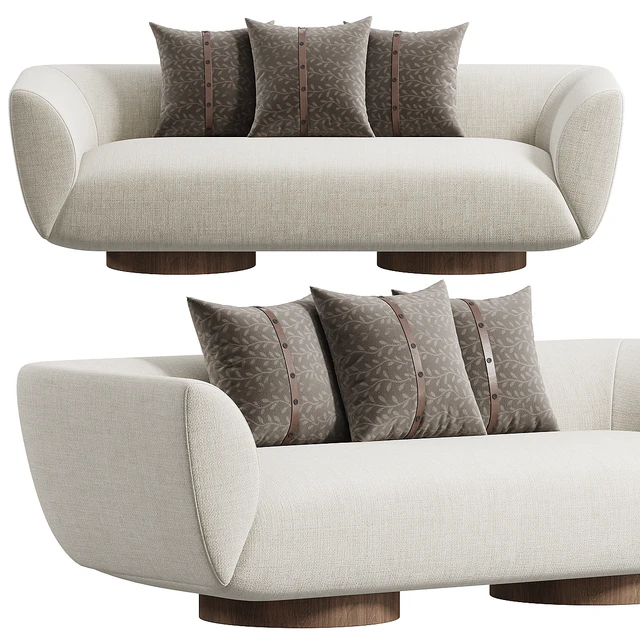 Wooden Pedestal Sofa — Descargar