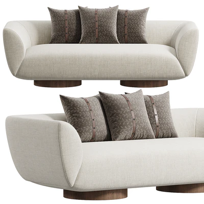 Wooden Pedestal Sofa — Ver 2