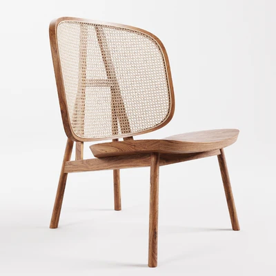 Cane Collection Rattan Lounge Chair — Ver 1